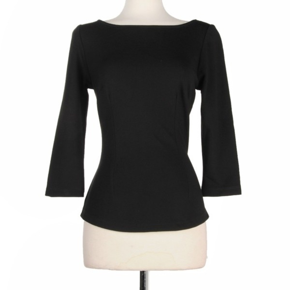 Pinup Girl Clothing Black Sabrina Top